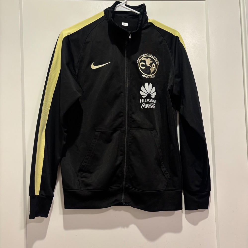 Nike Club America Centenario 100 Anos Track Jacket Black Yellow Mens Small